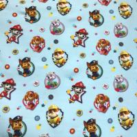 Lizenzstoff Jersey  Paw Patrol hellblau - Little Darling Baumwolljersey RESTSTÜCK 45 cm